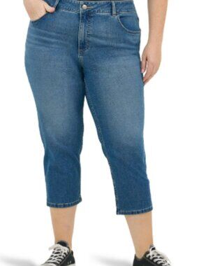 NWT Lee Women's Plus Midrise Capri Jeans 20W